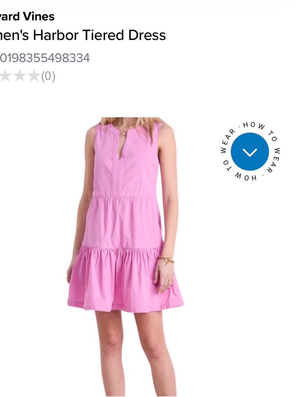 Vineyard Vines Pink Tilly Harbor Dress Size XL